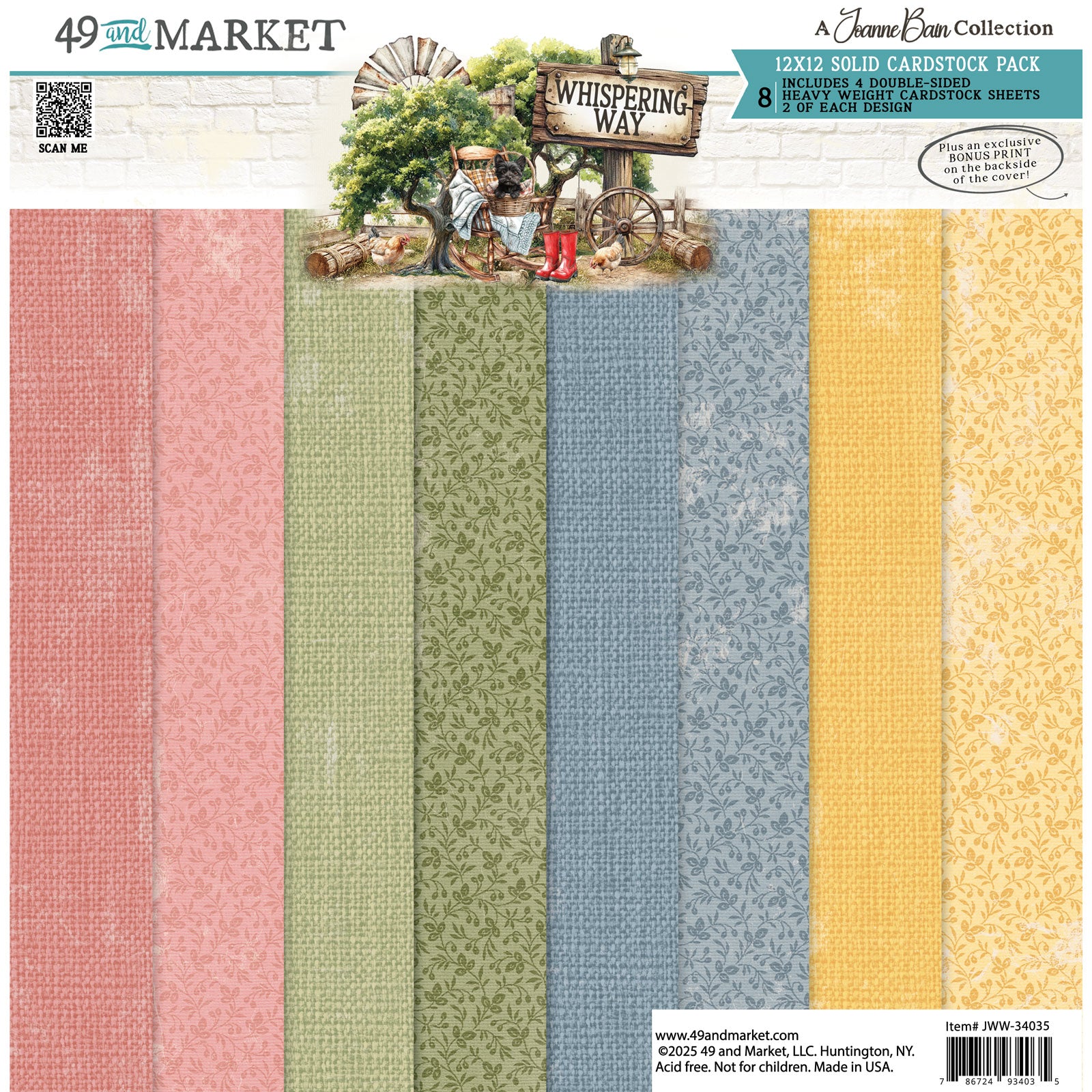 49 & Market Whispering Way 12x12 Solids Collection Pack
